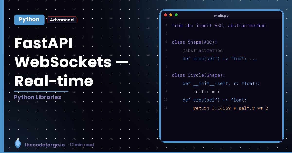 FastAPI WebSockets — Real-time Communication | TheCodeForge