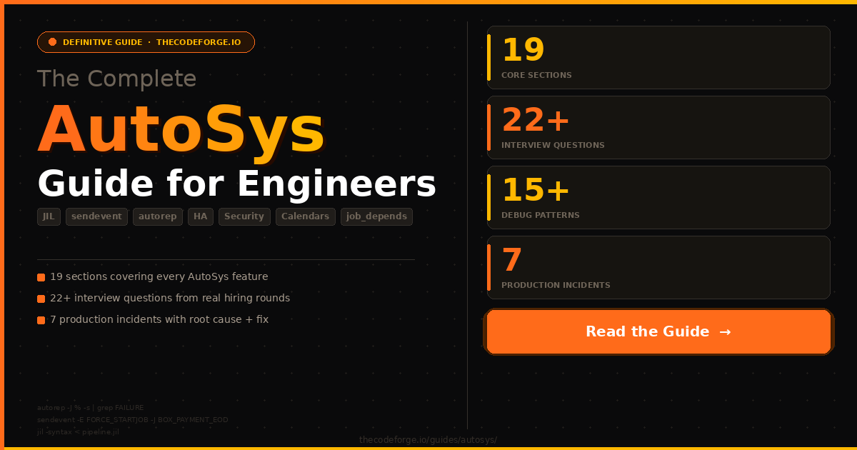 The Complete AutoSys Workload Automation Guide for Engineers | TheCodeForge