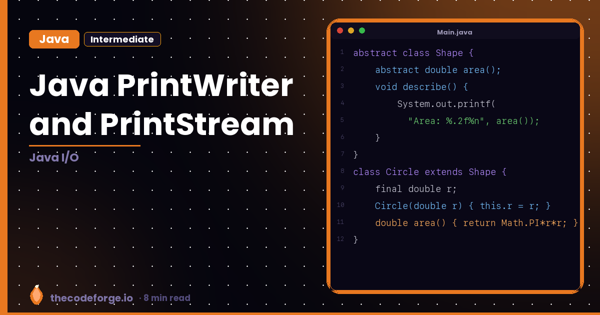 Java PrintWriter vs PrintStream Explained — When, Why and How to Use ...